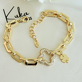 14K Yonca Xuping Çelik Bileklik