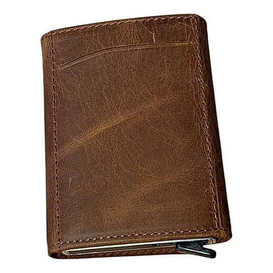 Hakiki Deri Mekanizmalı Kartlık Cüzdan