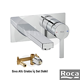 Roca Naia Ankastre Lavabo Batarya Seti - Krom / İç Set Sıva Altı Grubu Dahil ARKHEV0014