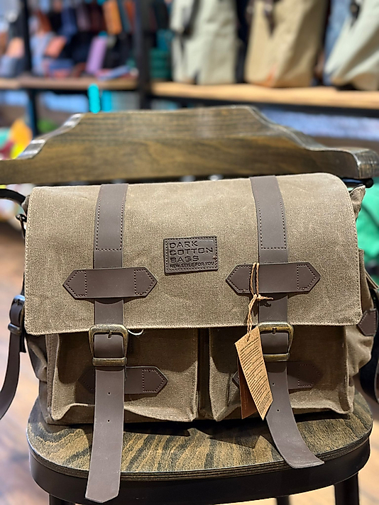 Vintage Su Geçirmez Mumlu Kanvas Unisex PC Bölmeli Günlük Okul Gezi  Postacı Omuz Çantası