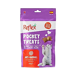 Reflex Pocket Treats Tüy Yumağı Kontrolü Yetişkin Kedi Ödül Maması 60 Gr
