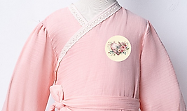 Müslin Çocuk Namaz Elbisesi | Kalp ve Gül