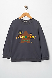 Çocuk "Ramazan Paylaşmaktır"  Baskılı Pamuklu Sweat
