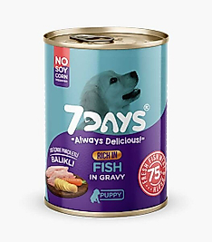 7 Days Taze Balık Etli Yavru Köpek Maması 415 Gram