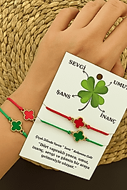 Trend Yılbaşı Yeni Yıl İkili Şans Bilekliği Şık Bileklik