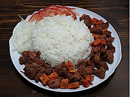 Arnavut ciğeri + pirinç pilavı 450 gr.......Arnavut ciğerini bizim pilavımızla deneyiniz...