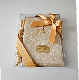 Kahverengi Kurdeleli Kadife Set