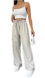 Palazzo Pantolon Paçası Püsküllü -TAŞ