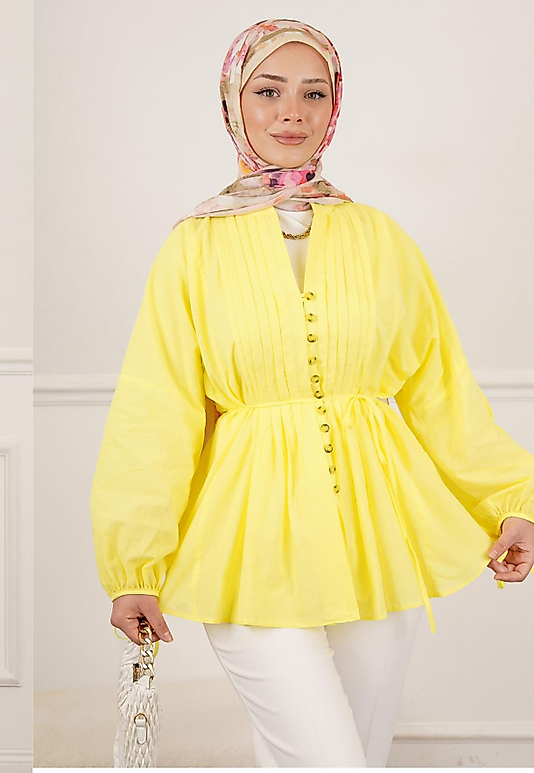 Yeni Stil Gömlek Takim Sarı