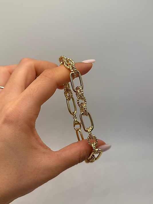 Xuping Modern Büyük Halka Zincir Gold Bileklik