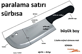 SÜRBISA SÜRMENE BÜYÜK ET PARALAMA SATIRI ÇELİK KASAP SATIR SÜRMENE BIÇAK