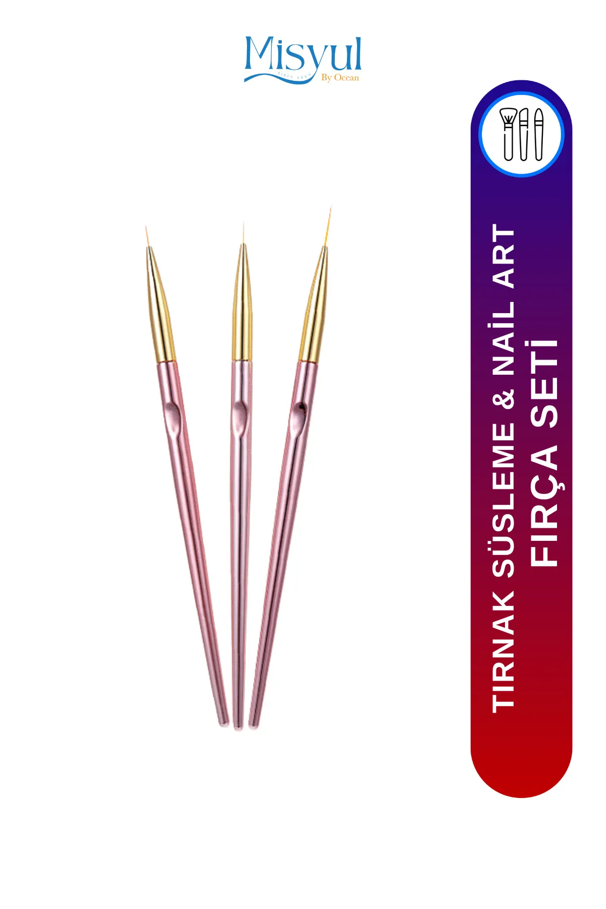 Tırnak Süsleme Fırçası, Nail Art Fırça, Tırnak Desen Fırçası Seti