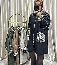 İthal Leoparlı mont