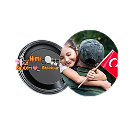 Asker Metal Resimli İğneli Buton Rozet Magnet Anahtarlık Açacak Çanta Rozetleri M3
