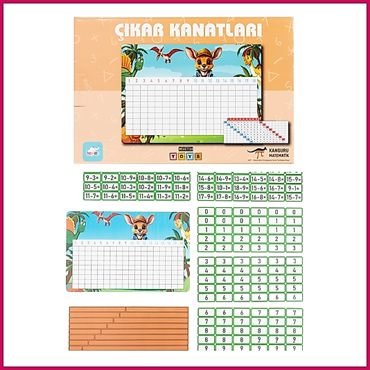 Kanguru Matematik Çıkar Kanatları Oyunu - Çıkarma İşlemi Öğreten Eğitici Oyun|Müfredata Uyumlu / 5-6 Yaş
