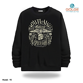 Motorcu Model Bisiklet Yaka Erkek kadın Slimfit Sweatshirt
