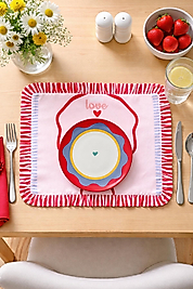 Fırfırlı Desenli Amerikan Servis