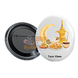 Dini İslam Temalı Rozetler Metal Resimli İğneli Buton Rozet Magnet Anahtarlık Açacak Çanta Rozetleri M29