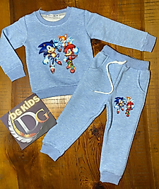 MAVİ SONİC SWEATSHİRT EŞOFMAN TAKIMI