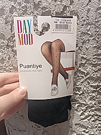 Kız çocuk ince puantiyeli çorap