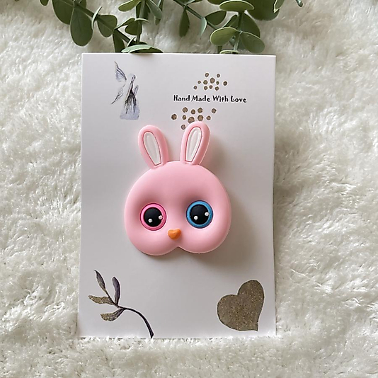 Büyük Boy Tavşan Desenli Kız Çocuk Kilips Toka