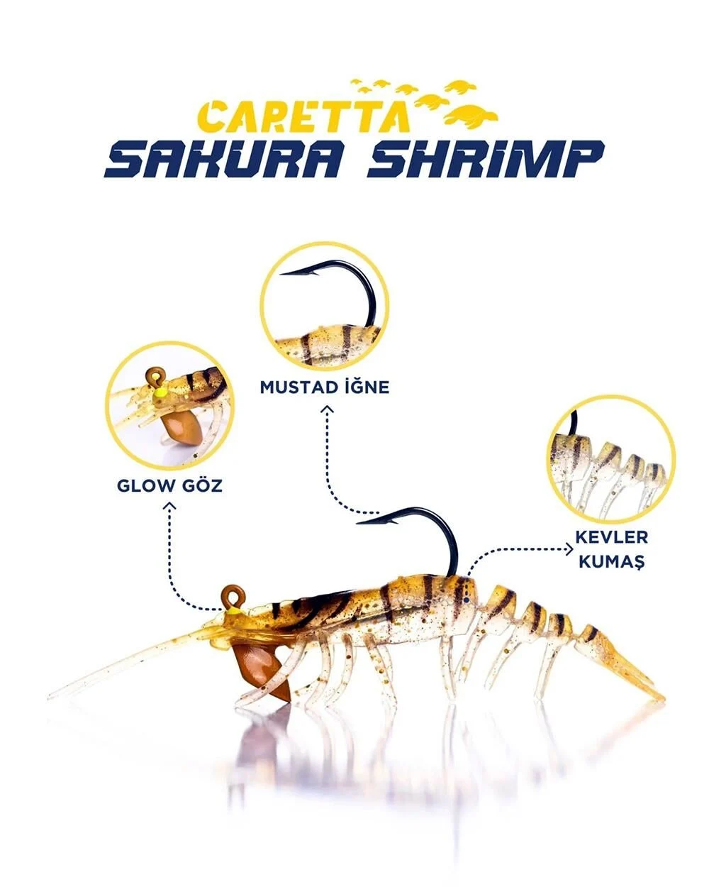 Caretta Sakura Shrimp 76mm 6,5gr Silikon Karides E007