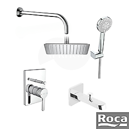 Roca Eco Ankastre Banyo Batarya Seti - Krom / İç Set Sıva Altı Grubu Dahil A5D258AC0K