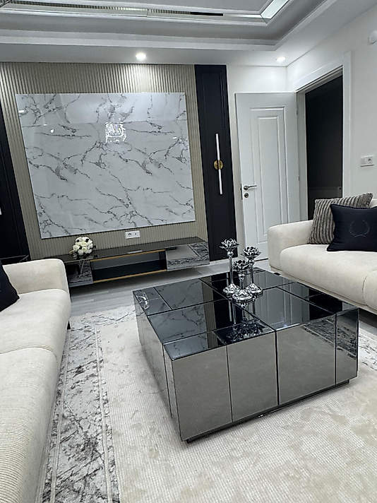 PUZZLE FÜME AYNA AÇILIR ORTA SEHPA