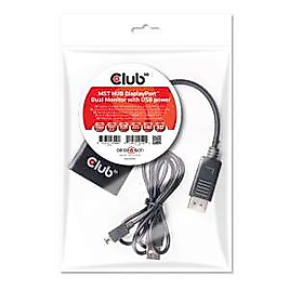 Club 3D CSV-6200 Çok Aşamalı Stream Transport Hub DisplayPort 1.2 Siyah