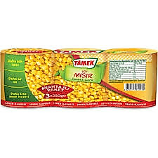 Tamek konserve mısır 3x210 gr