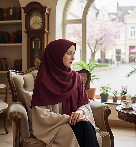 Modal Büyük Boy Eşarp-Bordo