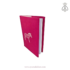 Zebra Nakışlı Pembe Defter