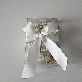 Beyaz Kurdeleli Kutulu Tesbih