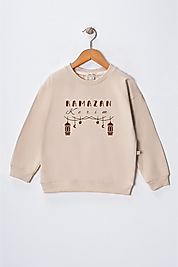 Çocuk  "Ramazan Kerim"  Baskılı Pamuklu Sweat