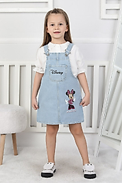 YSM KİDS %100 PAMUK BASKILI KOT JİLE