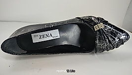 Özel tasarım fiyonklu siyah rugan