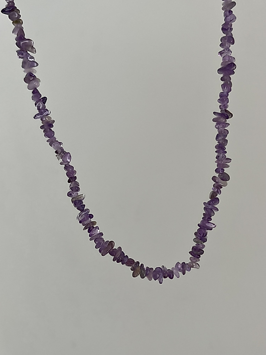 Doğaltaş Mor Kolye