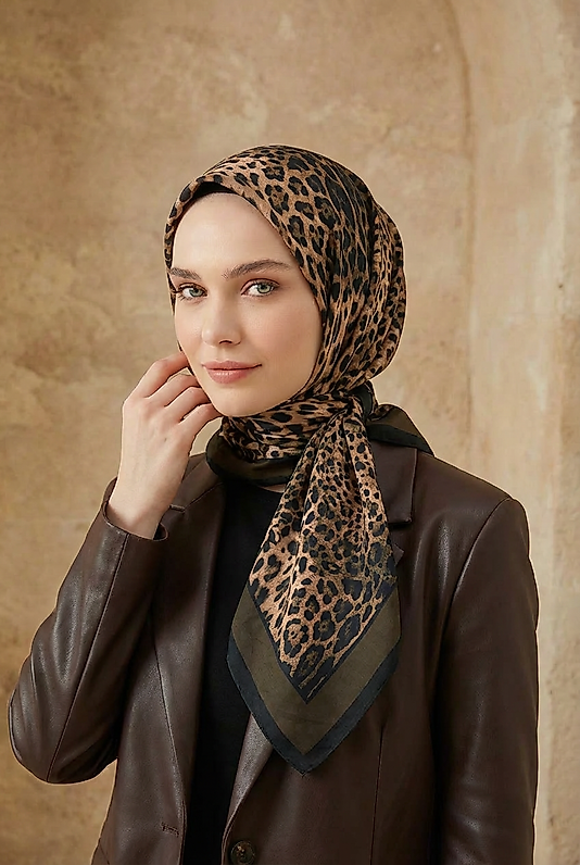 Spring Eşarp Leopar Yeni Desen