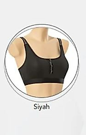 Deza 5058 Fileli Lastik Bayan Bustiyer  SİYAH