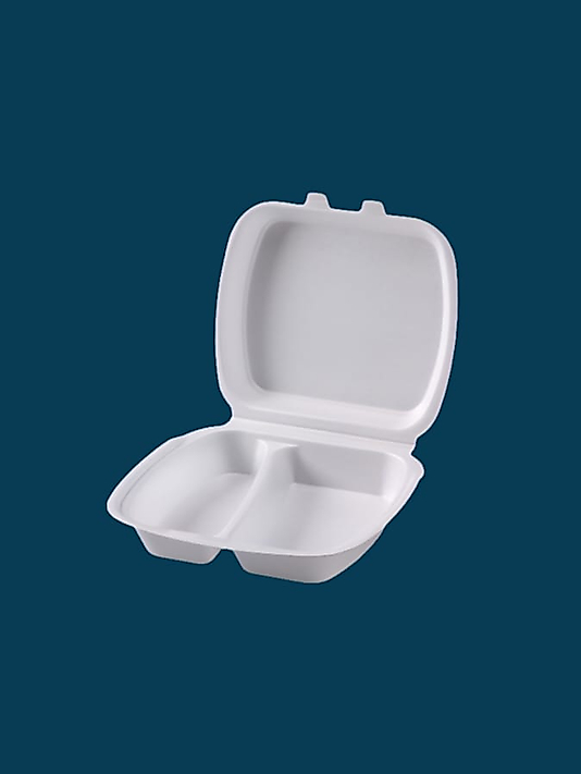 İki Gözlü Kapaklı Köpük Tabldot 200 ADET ( KDV DAHİL )