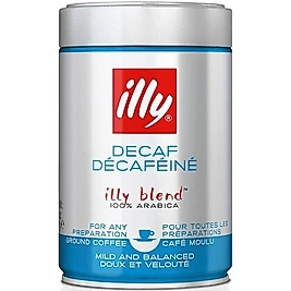 illy Decaf Kafeinsiz Öğütülmüş Toz Kahve 125 Gram Teneke Kutu