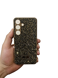 Samsung Galaxy S25 Taşlı Telefon Kılıfı Gold