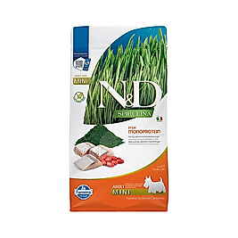 N&D Spirulina Takviyeli, Tahılsız & Ringa Balıklı Küçük Irk Yetişkin Köpek Maması (2 kg)
