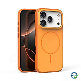 iPhone 17 Pro Uyumlu MagSafe Şarj Özellikli Spada Doppel Kılıf - Turuncu