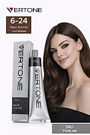 VERTONE SAÇ BOYASI 60 ML. (6-24 KOYU KUMRAL İNCİ KAHVE)