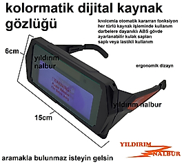 KAYNAK GÖZLÜĞÜ KOLORMATİK KARARAN CAM DİJİTAL BAŞLIKLI MASKE
