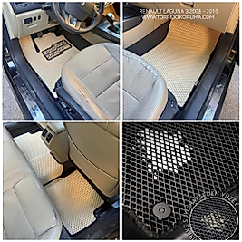 Renault Laguna 3 2008 - 2015 Akıllı Premium Eva Oto Paspas (Aksesuarlar Fiyata Dahil Değildir)