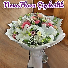 Gerbera Ve Lilyum buketi