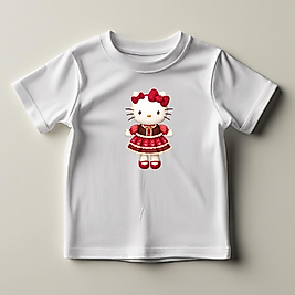 Hello Kitty Baskılı Normal Kalıp  Çocuk Tişört