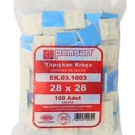 Pemsan Yapışkan Kroşe 28x28 (100Adet)